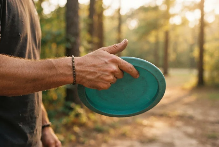 A player throwing a disc